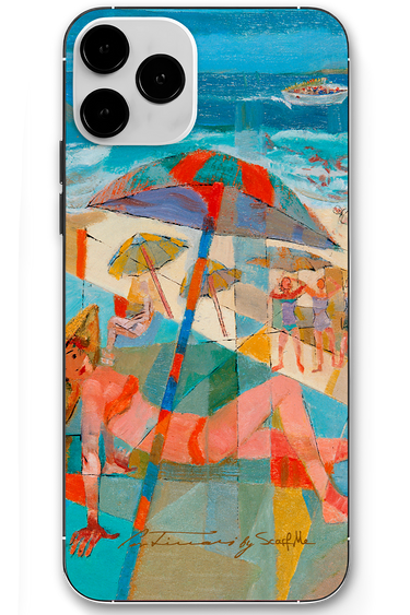 Capa anti-impacto personalizada Cena de Praia