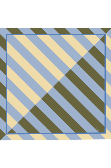 Lenço Higi verde em cetim de poliéster | 90x90cm