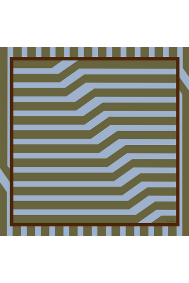 Lenço Nay verde em cetim de poliéster | 90x90cm