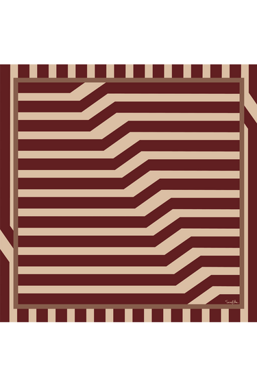 Lenço Nay bordô em cetim de poliéster | 90x90cm