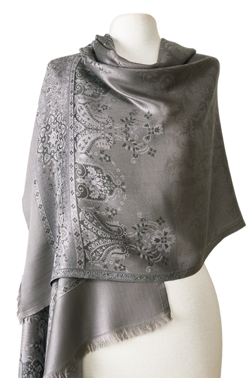 MODAL ARABESQUE PASHMINA WITH INDIAN SILK | 70X200CM 