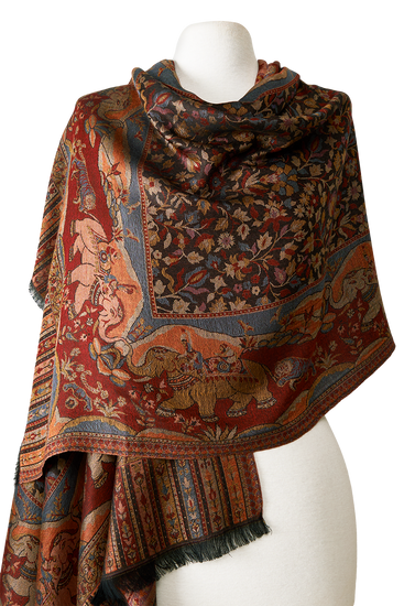 MODAL ARABESQUE PASHMINA WITH INDIAN SILK | 70X200CM 