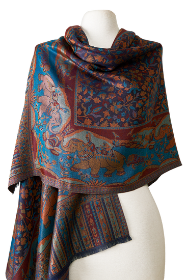 MODAL ARABESQUE PASHMINA WITH INDIAN SILK | 70X200CM 