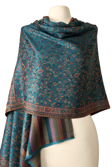 MODAL ARABESQUE PASHMINA WITH INDIAN SILK | 70X200CM 