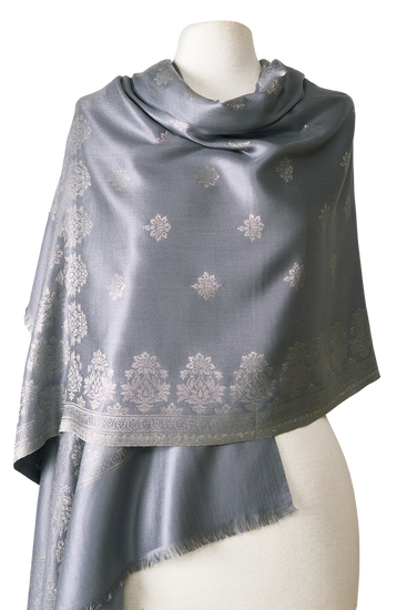 MODAL ARABESQUE PASHMINA WITH INDIAN SILK | 70X200CM 