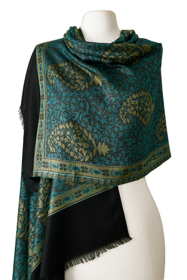 MODAL ARABESQUE PASHMINA WITH INDIAN SILK | 70X200CM 