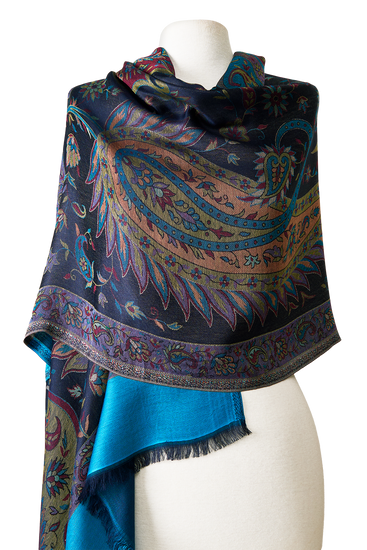 MODAL ARABESQUE PASHMINA WITH INDIAN SILK | 70X200CM 