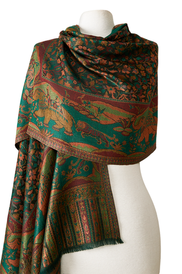 MODAL ARABESQUE PASHMINA WITH INDIAN SILK | 70X200CM 