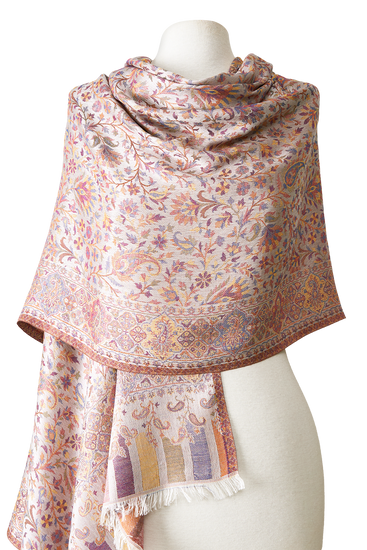 MODAL ARABESQUE PASHMINA WITH INDIAN SILK | 70X200CM 