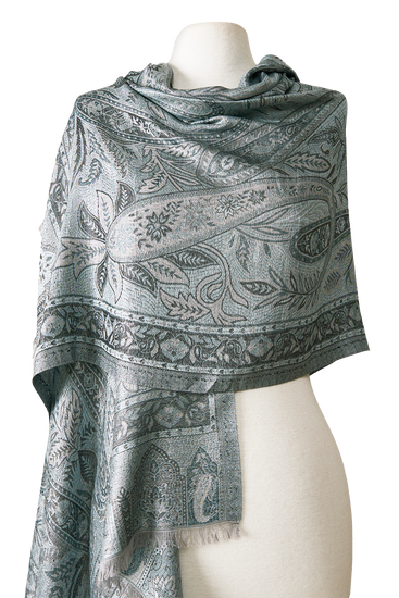 MODAL ARABESQUE PASHMINA WITH INDIAN SILK | 70X200CM 