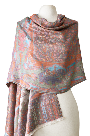 MODAL ARABESQUE PASHMINA WITH INDIAN SILK | 70X200CM 