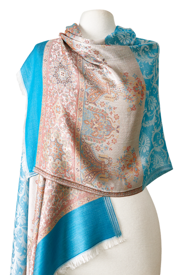 MODAL ARABESQUE PASHMINA WITH INDIAN SILK | 70X200CM 