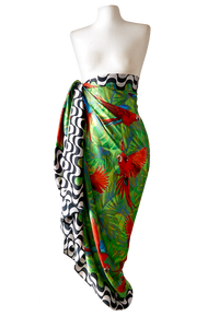   - Panneau Araras Rio em cetim de seda | 130x200cm- Scarf Me 