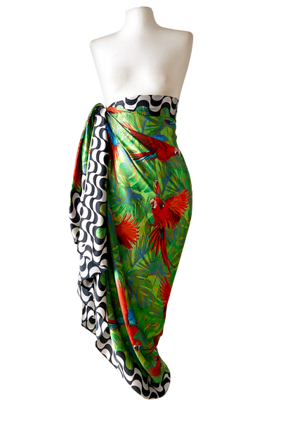   - Panneau Araras Rio em cetim de seda | 130x200cm- Scarf Me 