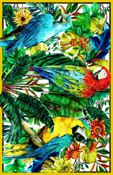   - Panneau Araras do Brasil em viscose | 130x200cm- Scarf Me 