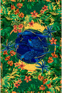   - Panneau Brasil Tropical em cetim de seda | 130x200cm- Scarf Me 