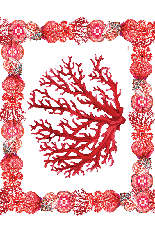   - Panneau Coral Vermelho em poliéster | 140x180cm- Scarf Me 