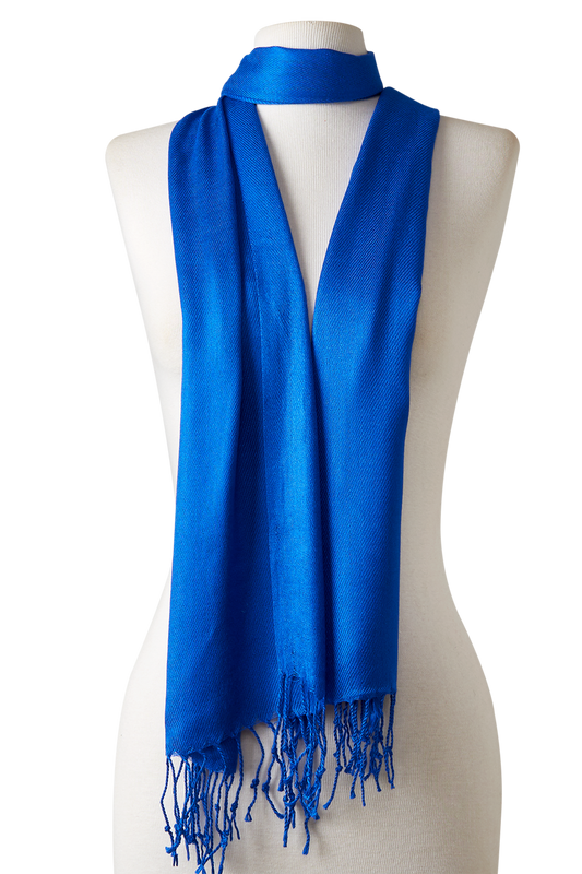   - Pashmina Leve de viscose azul royal | 35x180cm- Scarf Me 