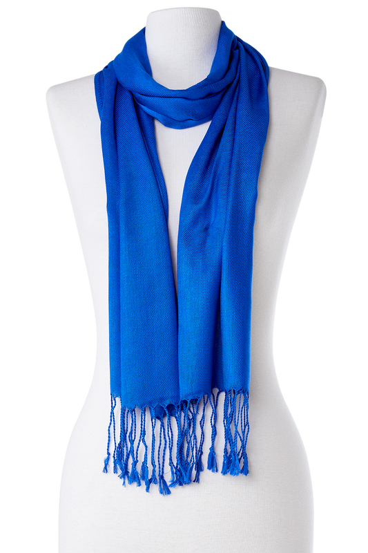   - Pashmina Leve de viscose azul royal | 35x180cm- Scarf Me 