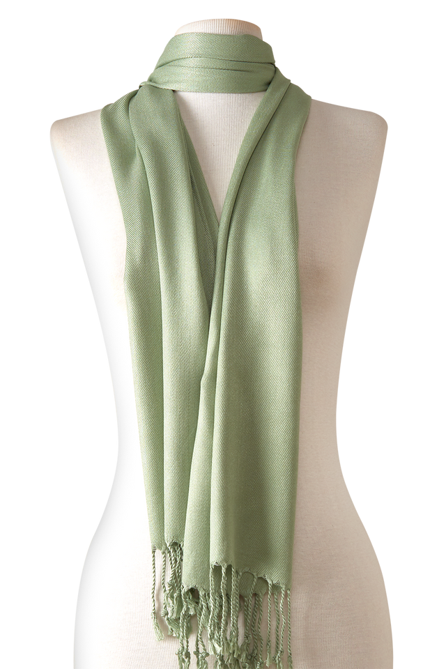   - Pashmina Leve de viscose chá verde | 35x180cm- Scarf Me 