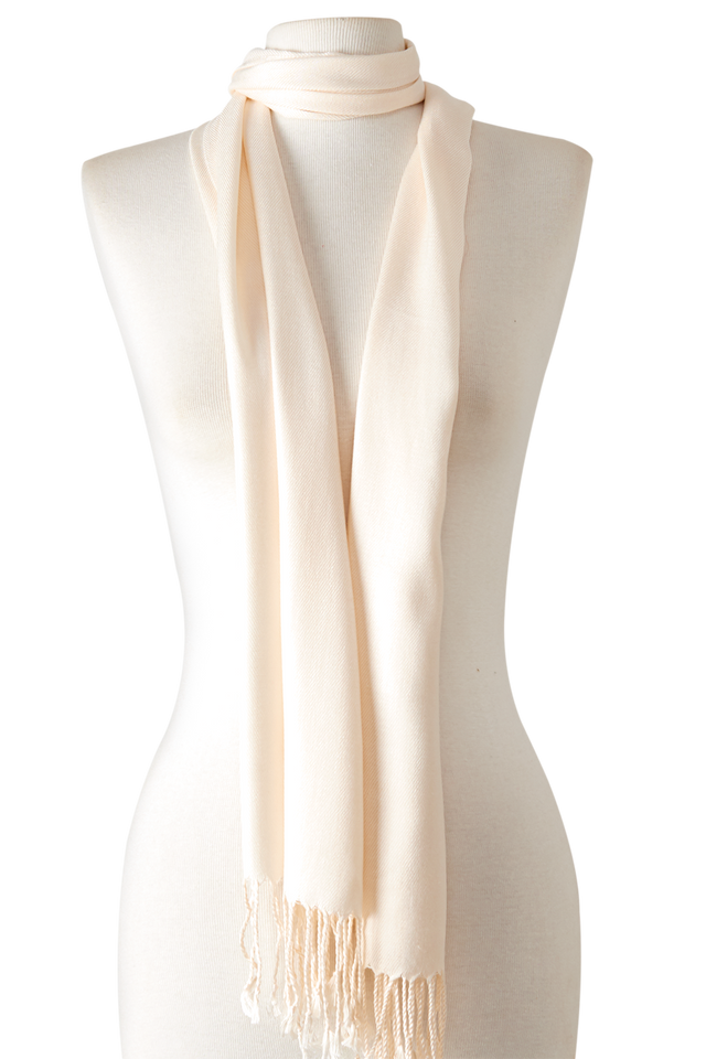   - Pashmina Leve de viscose creme | 35x180cm- Scarf Me 