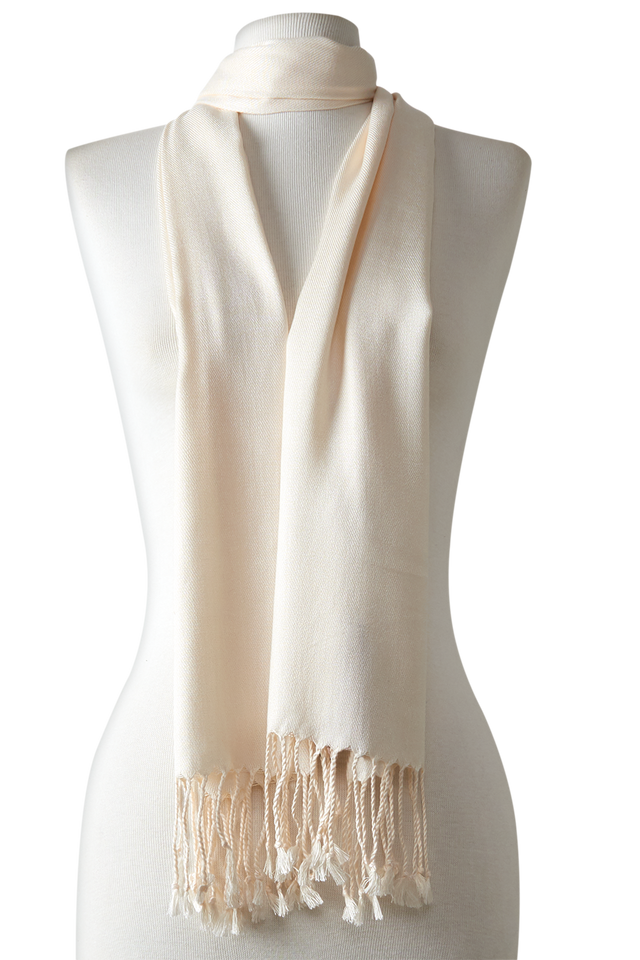   - Pashmina Leve de viscose off white | 35x180cm- Scarf Me 