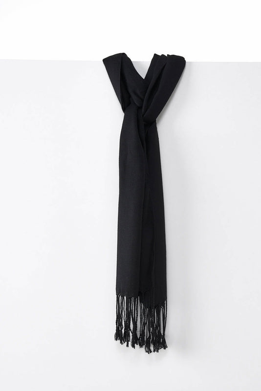   - Pashmina Leve de viscose preto | 35x180cm- Scarf Me 