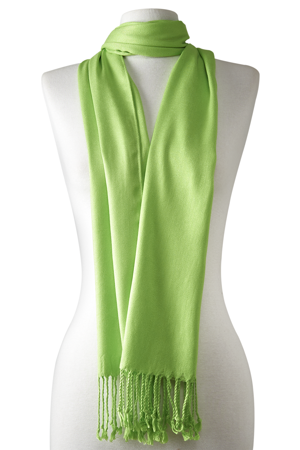   - Pashmina Leve de viscose verde claro | 35x180cm- Scarf Me 