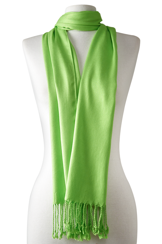   - Pashmina Leve de viscose verde claro | 35x180cm- Scarf Me 