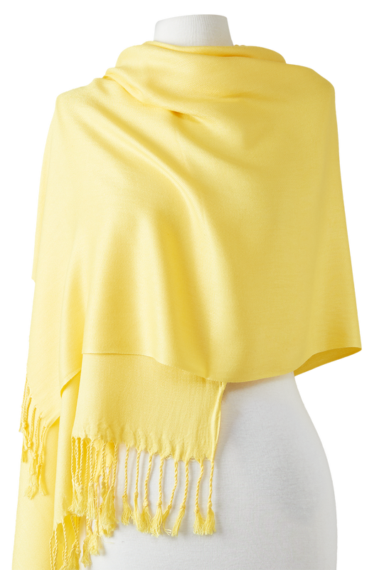   - Pashmina Lisa de viscose amarelo | 70x180cm- Scarf Me 