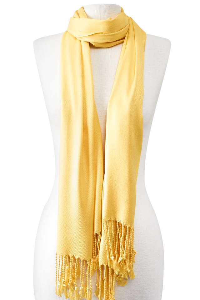   - Pashmina Lisa de viscose amarelo | 70x180cm- Scarf Me 