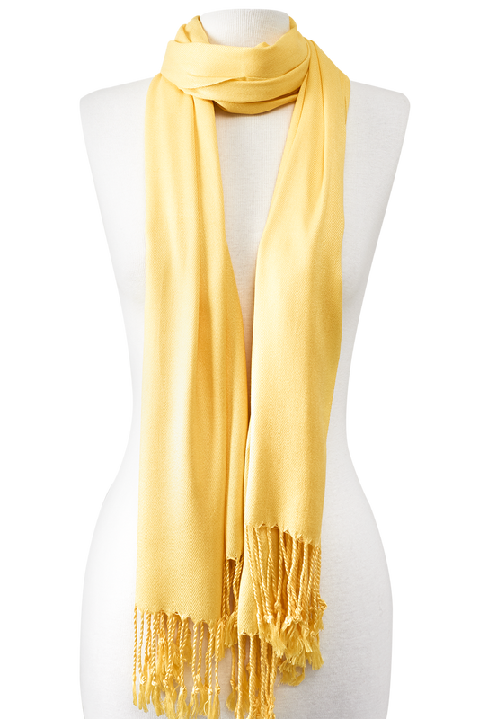   - Pashmina Lisa de viscose amarelo | 70x180cm- Scarf Me 