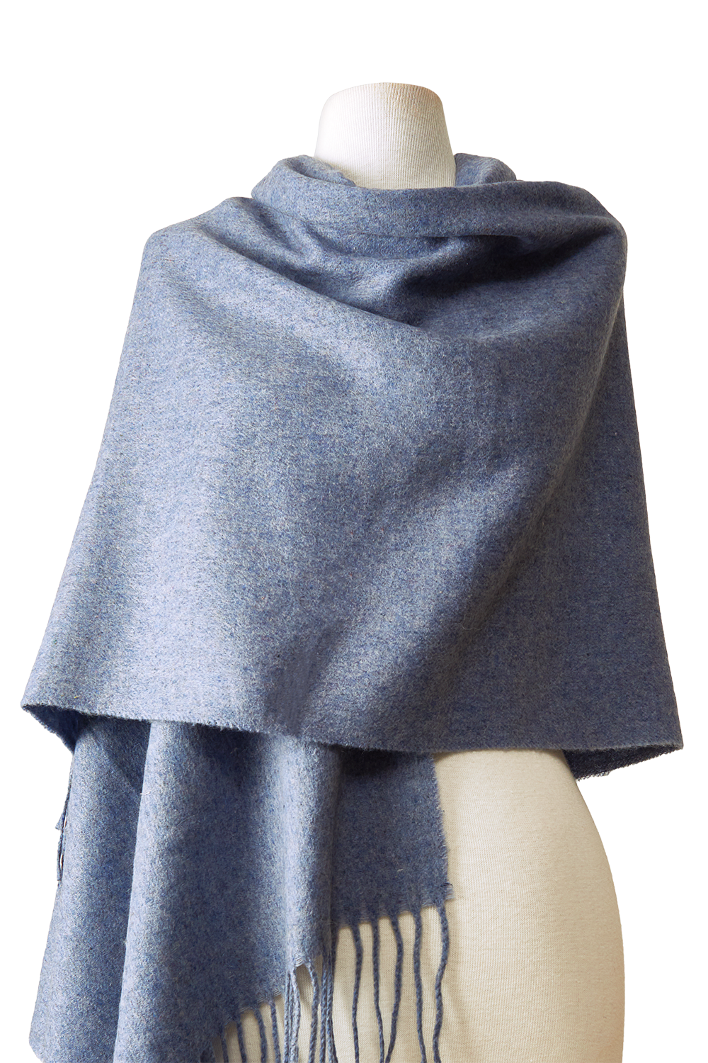   - Pashmina lisa em toque de lã jeans | 70x180cm- Scarf Me 