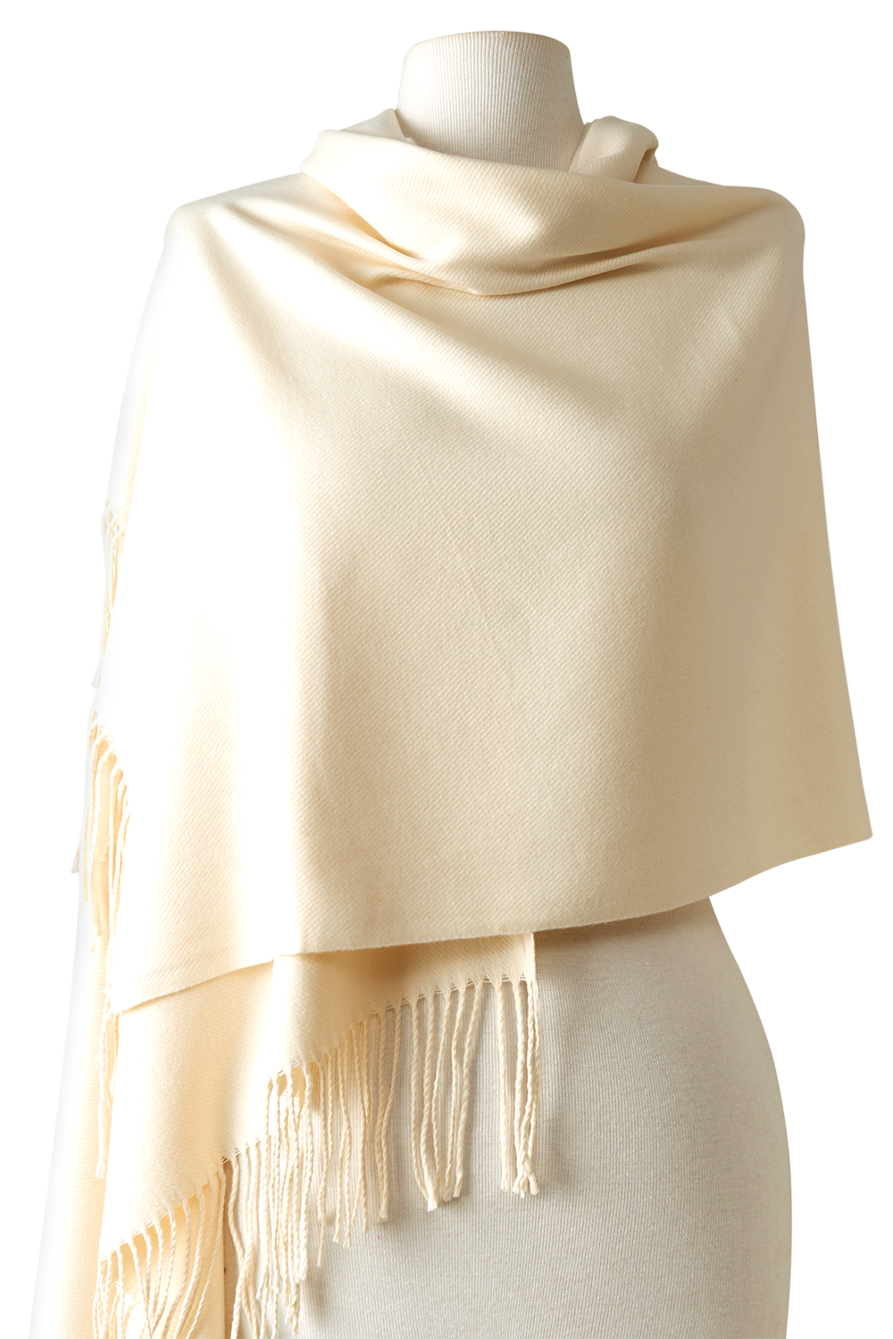   - Pashmina lisa em toque de lã off white | 70x180cm- Scarf Me 