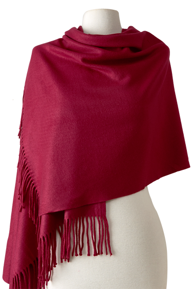   - Pashmina lisa em toque de lã vinho | 70x180cm- Scarf Me 
