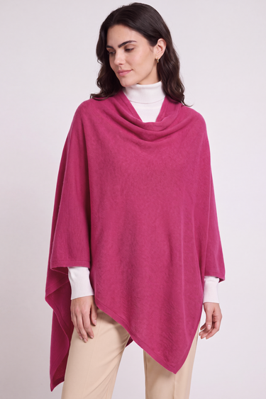 Poncho de cashmere pink