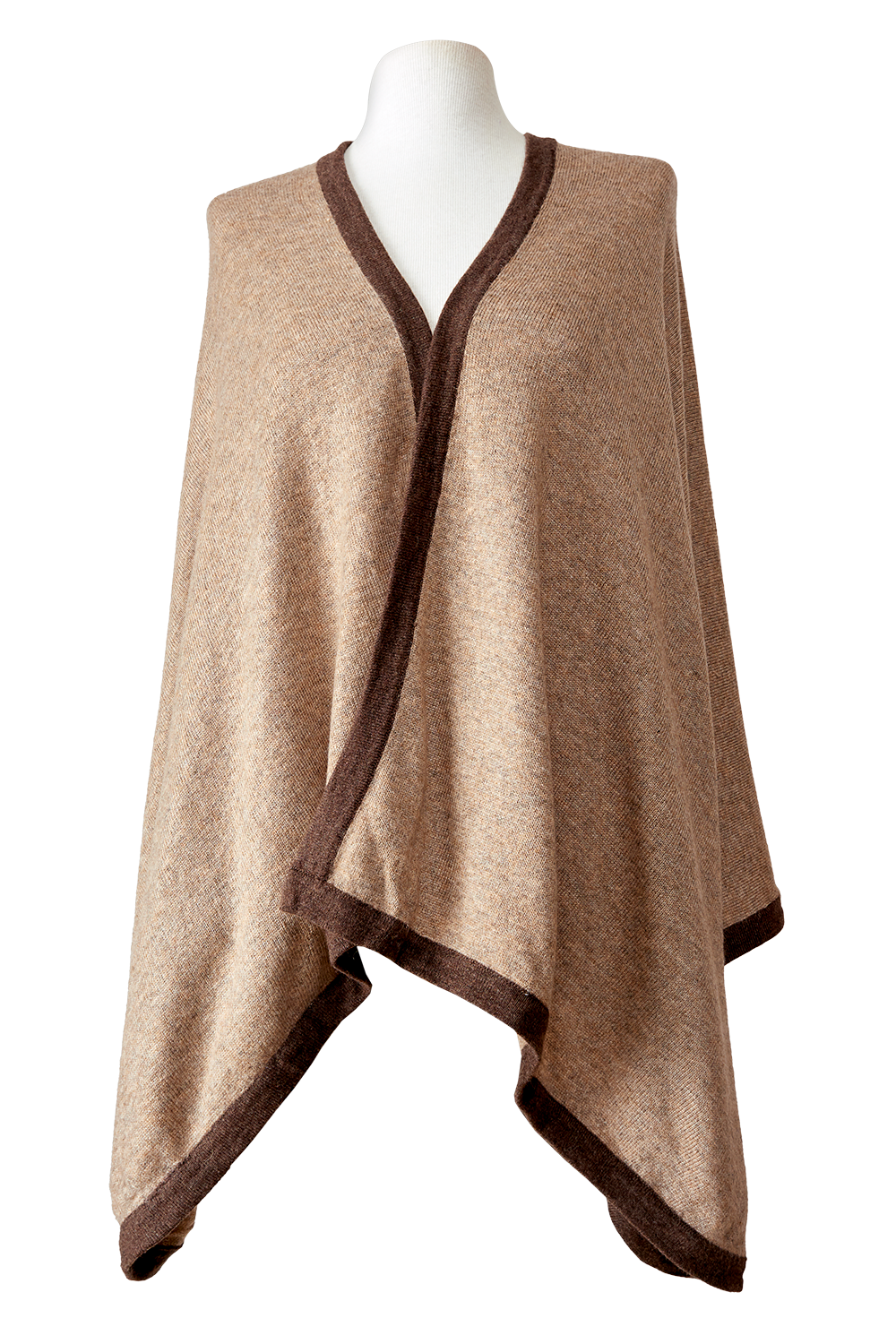   - Poncho Kali de cashmere caqui- Scarf Me 