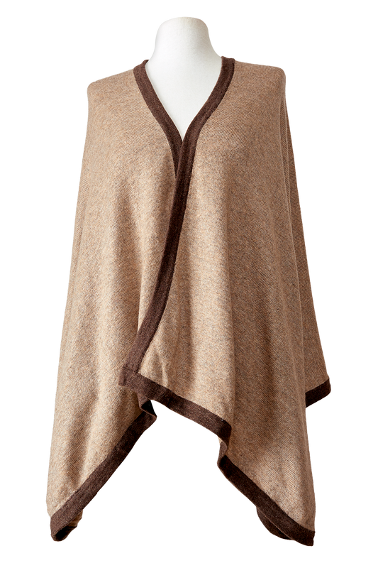   - Poncho Kali de cashmere caqui- Scarf Me 