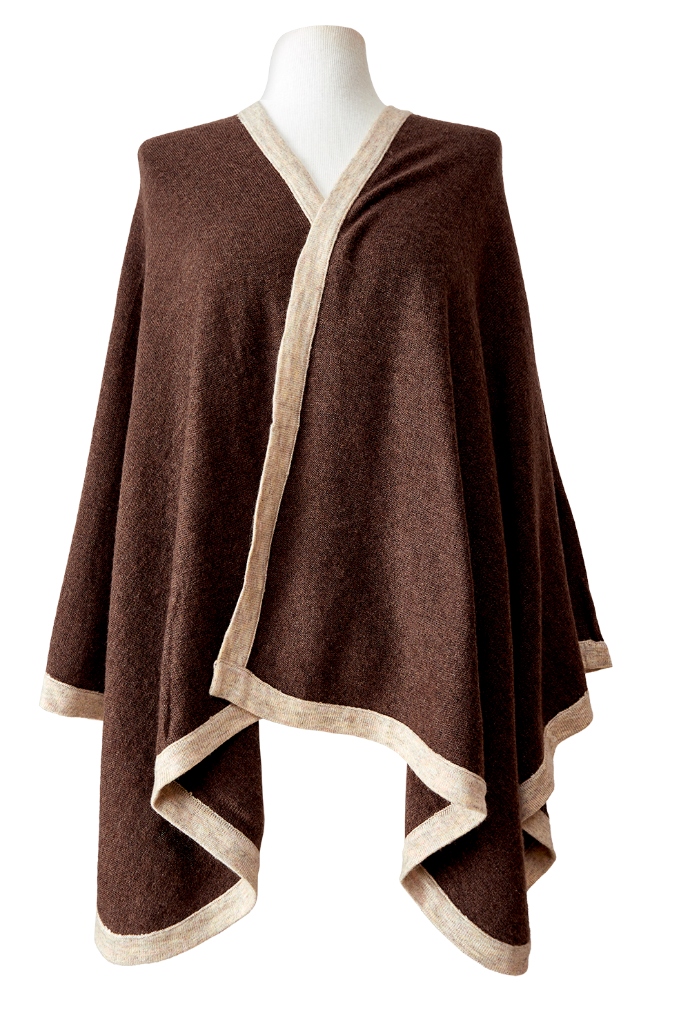   - Poncho Kali de cashmere chocolate- Scarf Me 