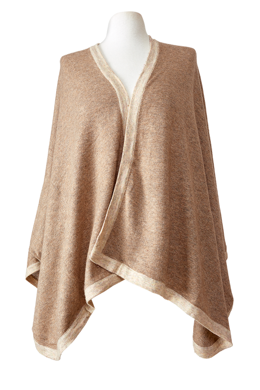   - Poncho Kali de cashmere taupe- Scarf Me 