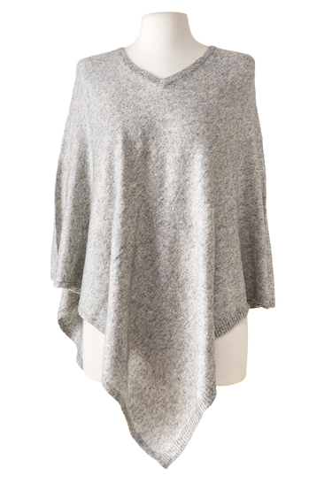   - Poncho de puro cashmere mescla | único- Scarf Me 