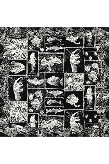 Lenço Ancestralidade em cetim de poliéster | 90x90cm