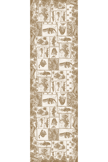 Echarpe Ancestralidade em mousseline de seda | 60x210cm