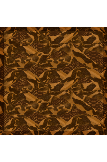 Lenço Sucuri em cetim de poliéster | 50x50cm