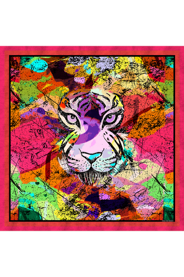 Bandana Tiger em algodão | 110x110cm