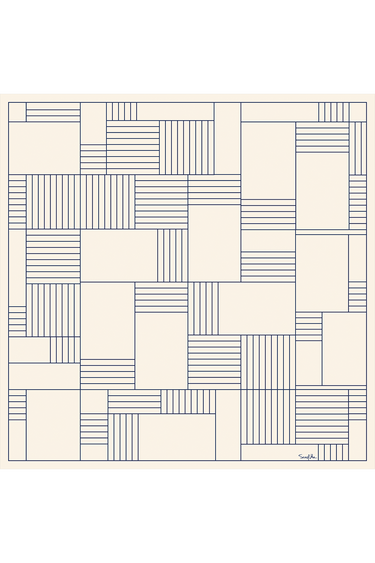 Lenço double face Módulo em cetim de seda | 40x40cm