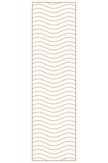 Echarpe Curva off white em mousseline de seda | 60x210cm