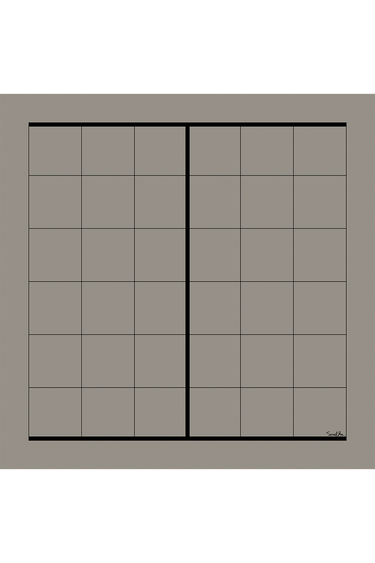 Lenço double face Grid em cetim de seda | 90x90cm