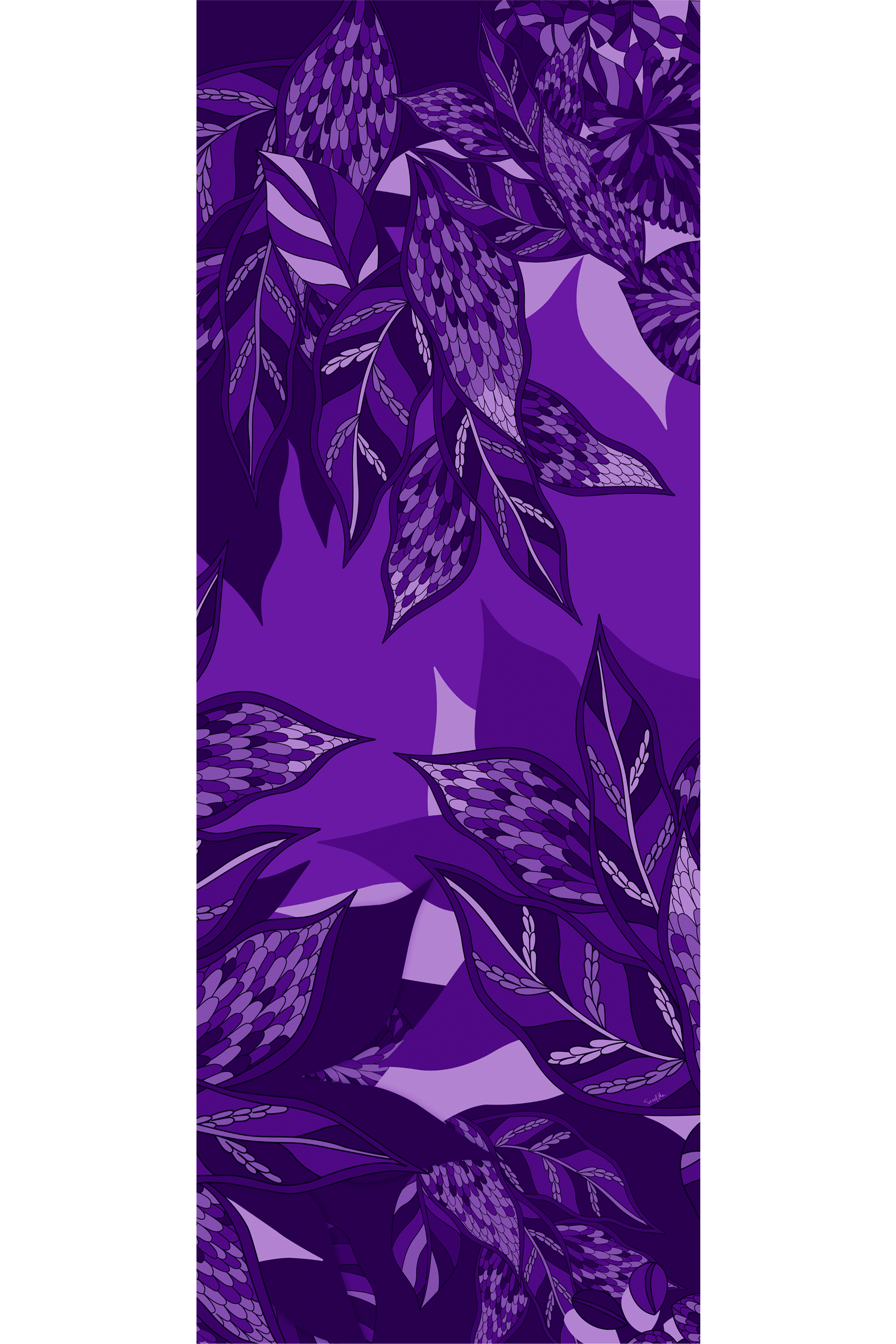Cashmere Baby print purple branches