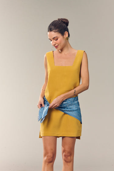 Lenço Ritos de Mar azul em cetim de seda | 90x90cm